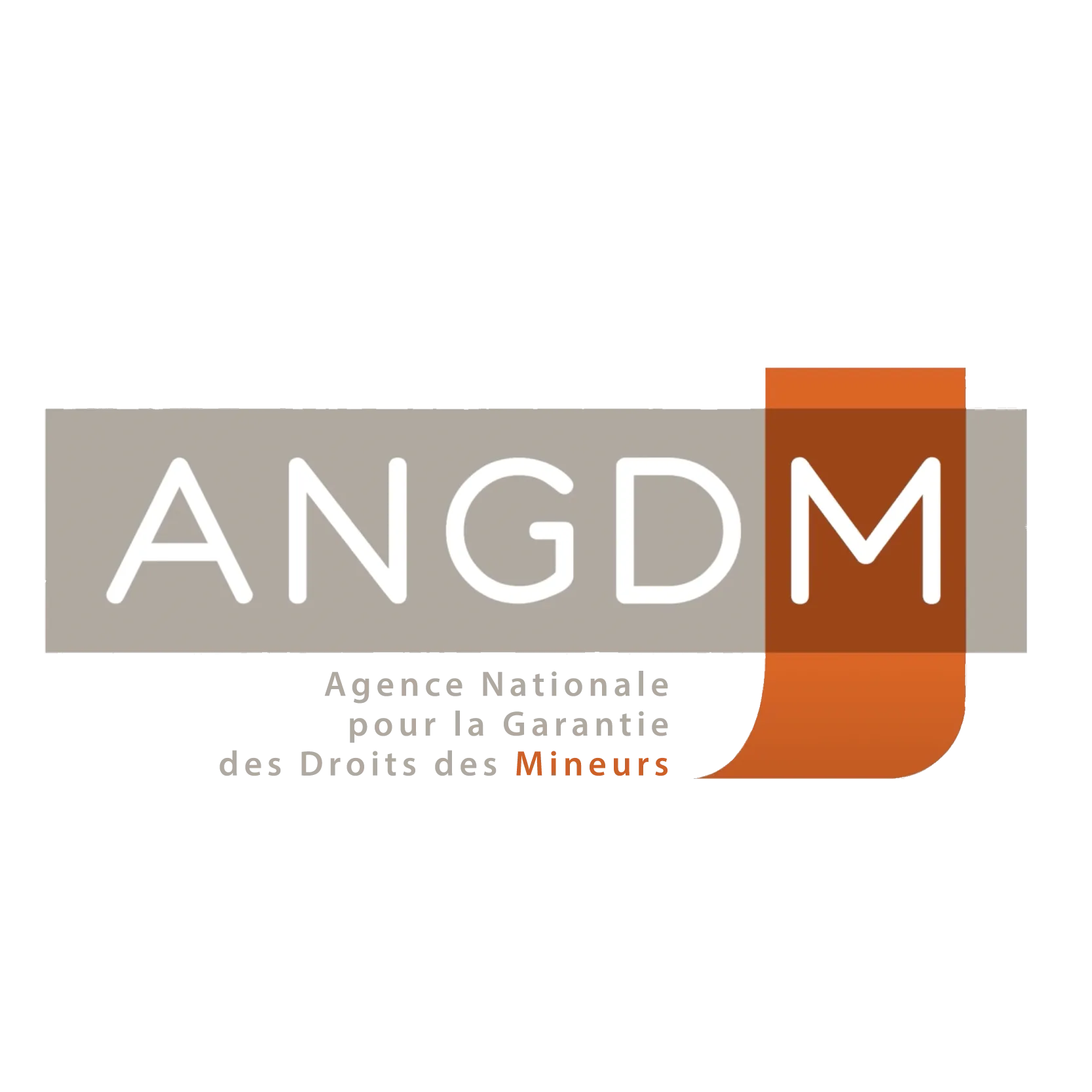 Logo de l'agence ANGDM pour droits des mineurs.