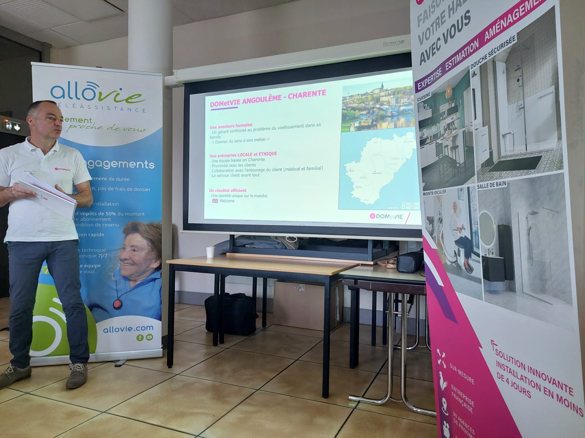 Présentation de solutions domotiques pour seniors.